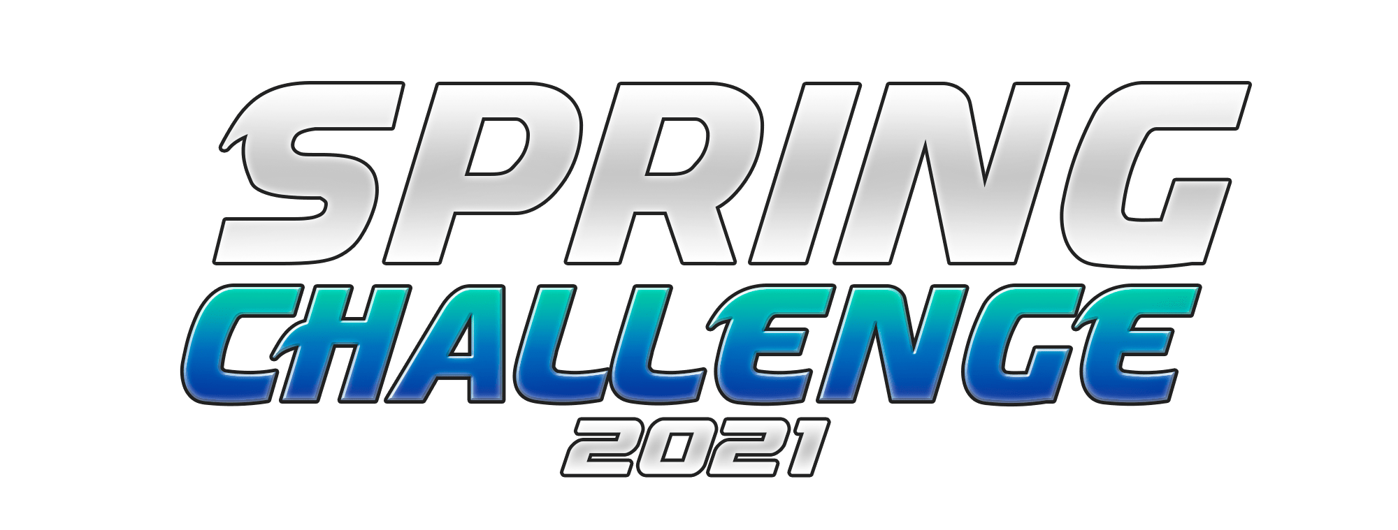 Logo bleu du défi du printemps 2021